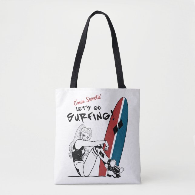 Harley Quinn - Lass uns surfen gehen Tasche (Vorderseite)