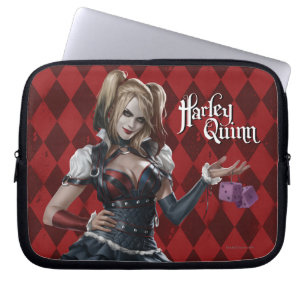 Harley Quinn mit Fuzzy Dice Laptopschutzhülle