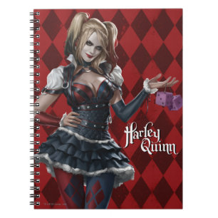 Harley Quinn mit Fuzzy Dice Notizblock