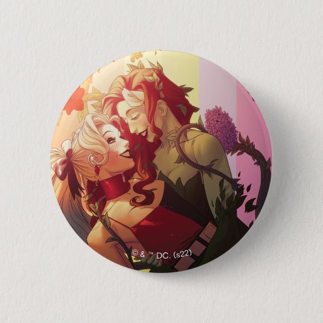 Harley Quinn & Poison Ivy Pride Comic Cover Button (Vorderseite)
