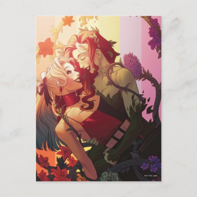 Harley Quinn & Poison Ivy Pride Comic Cover Postkarte (Vorderseite)