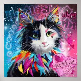 Harley Quinn the Cat Poster