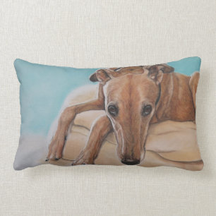 Harley Windhund-Hundekunst-Kissen Lendenkissen
