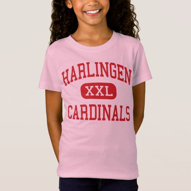 Harlingen - Kardinäle - hoch - Harlingen Texas T-Shirt (Vorderseite)