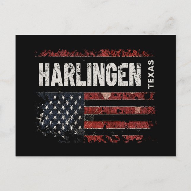 Harlingen Texas Postkarte (Vorderseite)