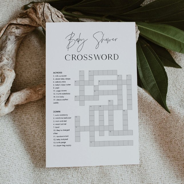HARLOW Baby Dusche Crossword Spiel (Von Creator hochgeladen)