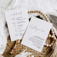 HARLOW Begrüßungsbrief und Hochzeitkarte