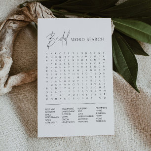 HARLOW Brautparty Word Search Game