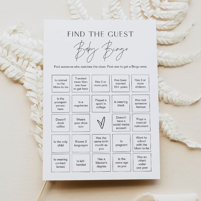 HARLOW Finden Sie die Baby Bingo Game Card Einladung (Von Creator hochgeladen)