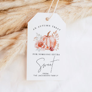 HARLOW Floral Pumpkin Leckerei Erntedank Herbst Geschenkanhänger