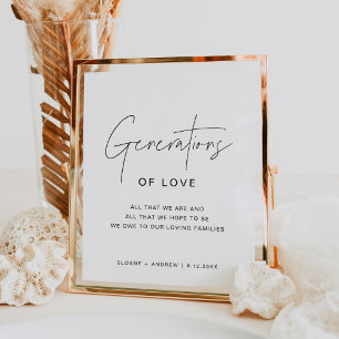 HARLOW Generation of Love Hochzeitsschild Poster