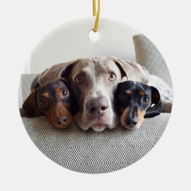 Harlow, Indiana und Reese Keramikornament (Vorne)