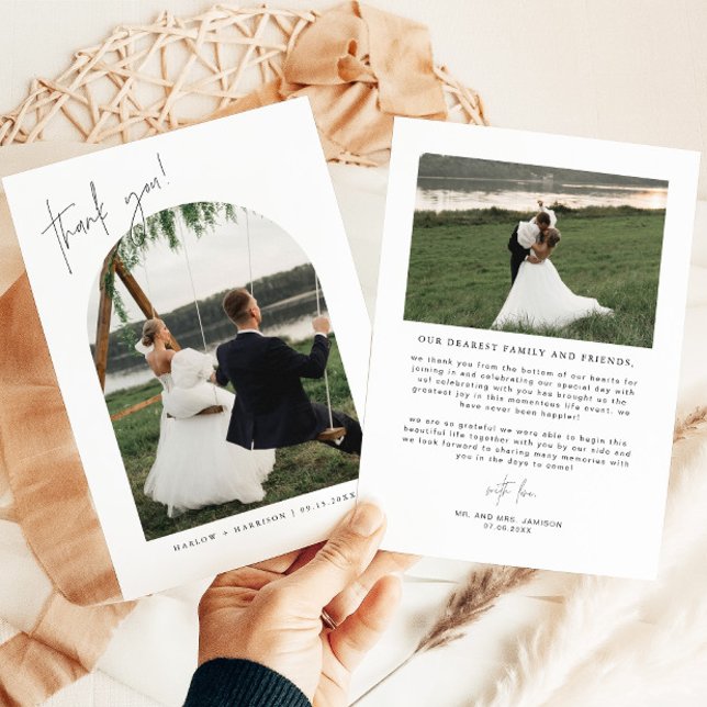 HARLOW Minimalistische Bohemische Hochzeit Danke K Einladung (Von Creator hochgeladen)