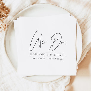 HARLOW Moderne Minimalistisch Hochzeit Serviette