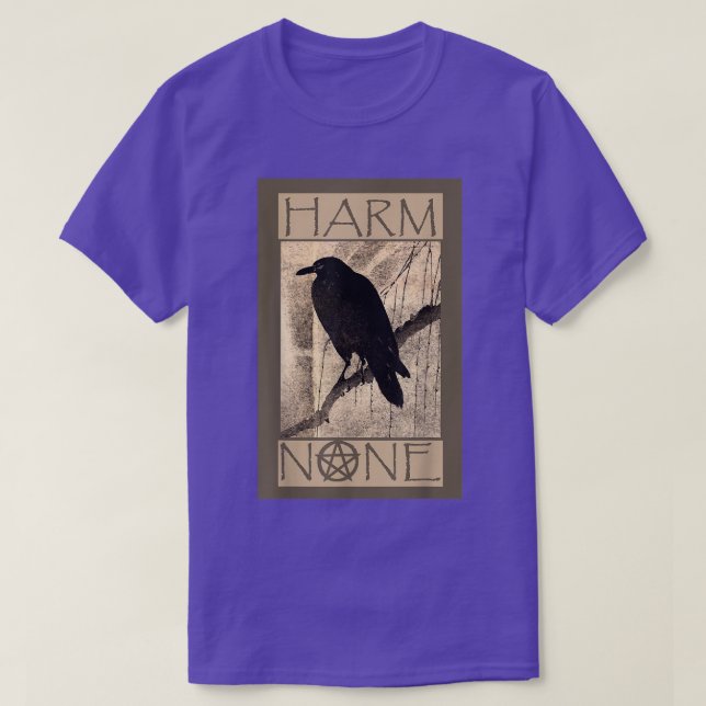 Harm None WiccanPagan-Design T-Shirt (Design vorne)