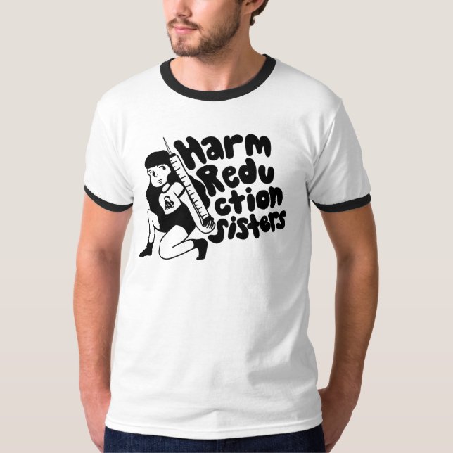 Harm Reduction Sisters Nadel-Mädchen T-Shirt (Vorderseite)