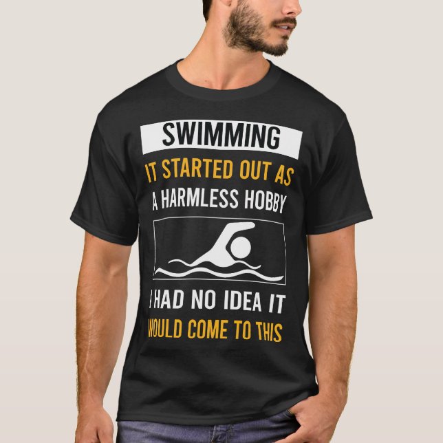 Harmloser Hobby Schwimmen Schwimmbad T-Shirt (Vorderseite)