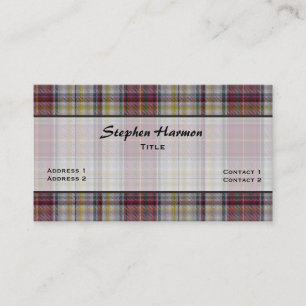 Harmon Dress Traditioneller Tartan Karierte Custom Visitenkarte