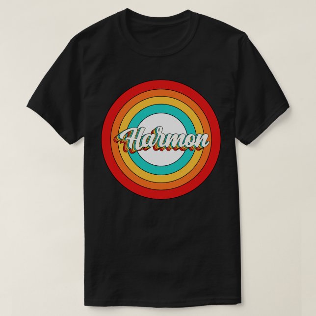Harmon Name Shirt Vintag Harmon Circle (Design vorne)