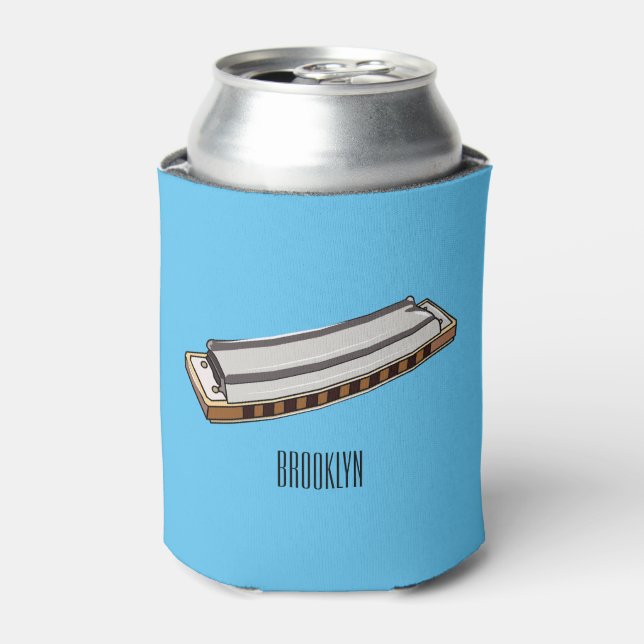 Harmonica Cartoon Illustration Dosenkühler (Kanne Vorderseite)