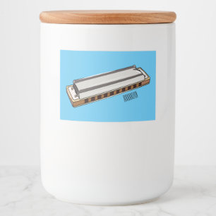 Harmonica Cartoon Illustration Lebensmitteletikett
