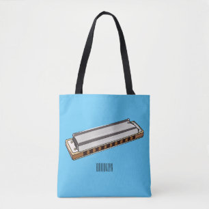 Harmonica Cartoon Illustration Tasche