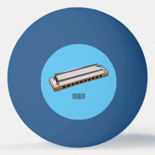 Harmonica Cartoon Illustration Tischtennisball