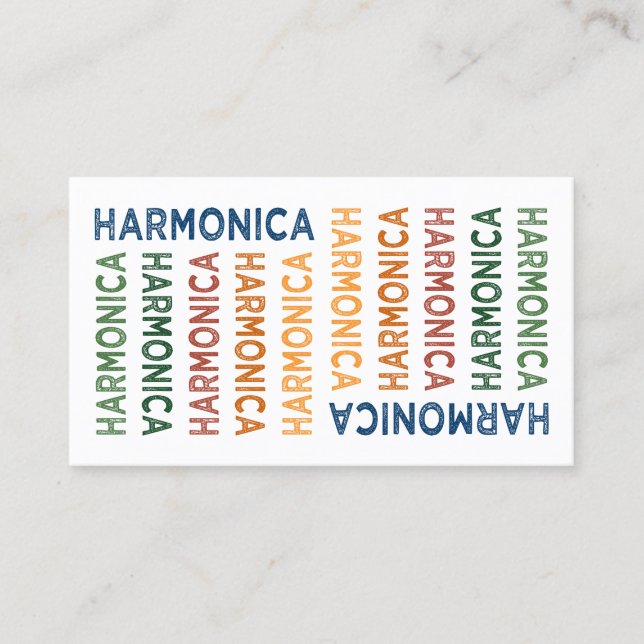 Harmonica Colorful Visitenkarte (Vorderseite)