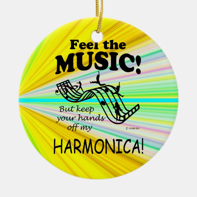 Harmonica Feel Musik Keramik Ornament (Vorne)