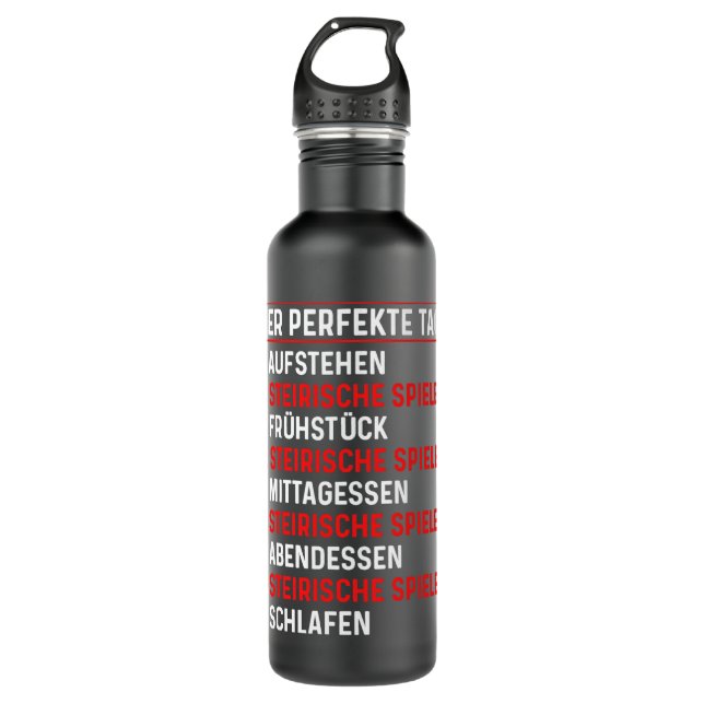 Harmonica Lover The Perfect Day Steirische Harmoni Edelstahlflasche (Vorderseite)