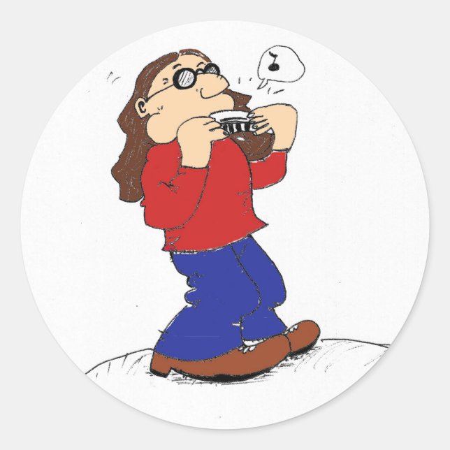 Harmonica Man Sticker (Vorderseite)