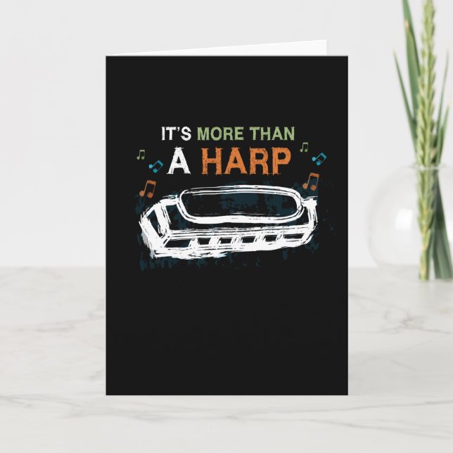Harmonica mehr als ein Harfeninstrument Karte (Vorderseite)