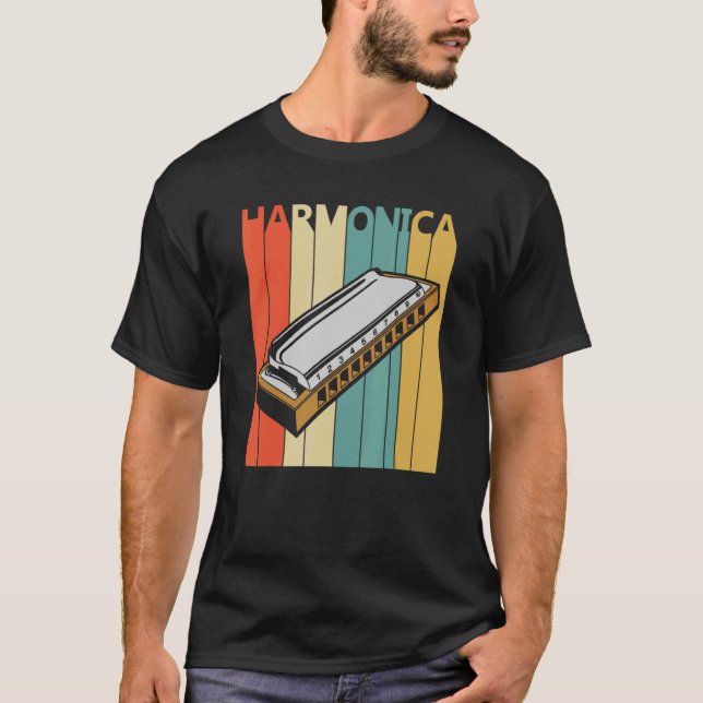 Harmonica Music Instrument T-Shirt (Vorderseite)