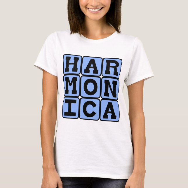 Harmonica, Musikinstrument T-Shirt (Vorderseite)