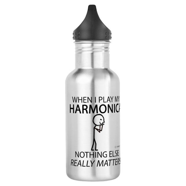 Harmonica Nichts anderes zählt Edelstahlflasche (Links)