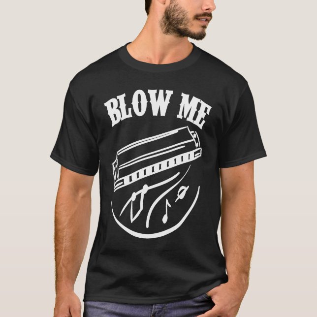 Harmonica Player Blow T-Shirt (Vorderseite)