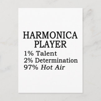 Harmonica Player Hot Air Postkarte