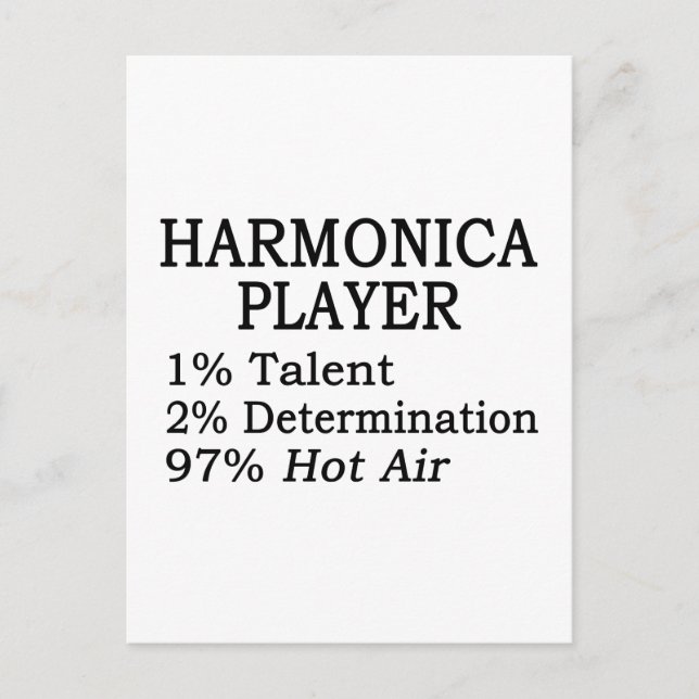 Harmonica Player Hot Air Postkarte (Vorderseite)