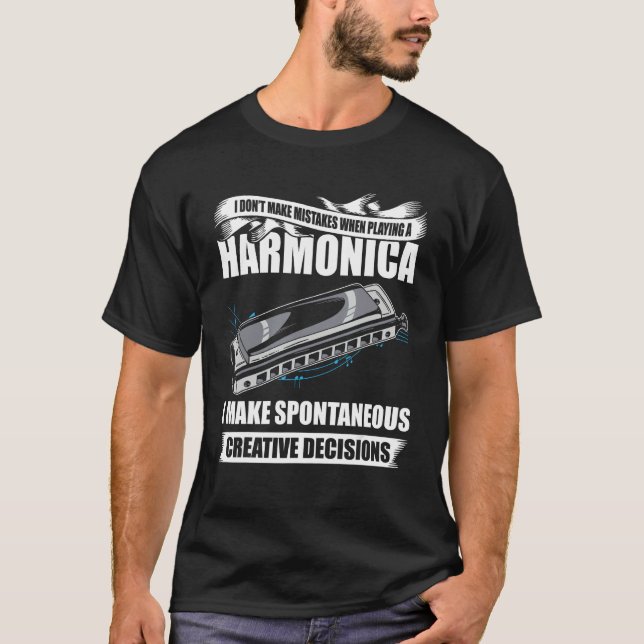 Harmonica Playing For Harmonica Player Harmonica T T-Shirt (Vorderseite)