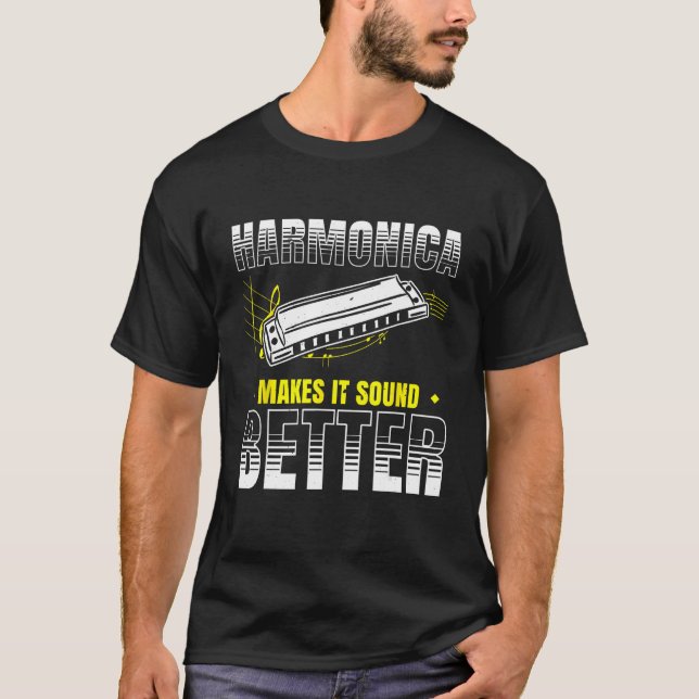 Harmonica Playing für Harmonica Player Harmonica T T-Shirt (Vorderseite)