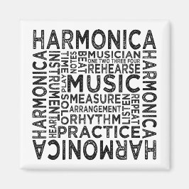 Harmonica Typografie Magnet