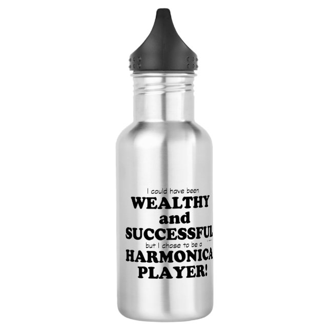 Harmonica Wohlhabend und erfolgreich Edelstahlflasche (Links)