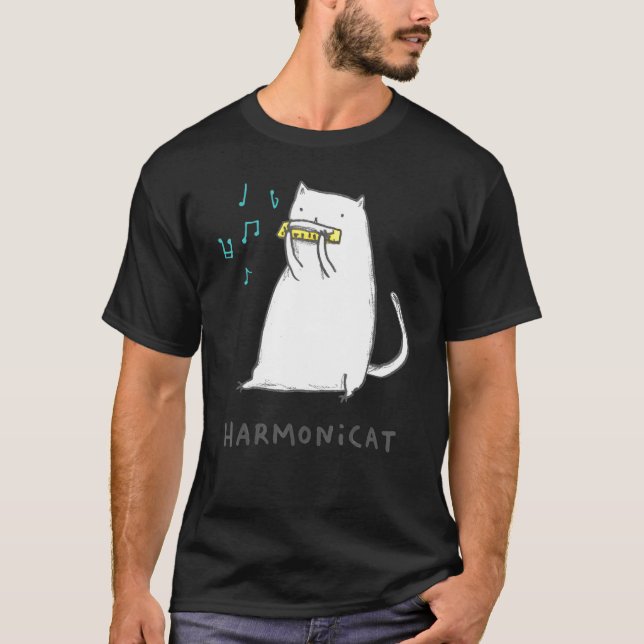 Harmonicat Music Catt T-Shirt (Vorderseite)