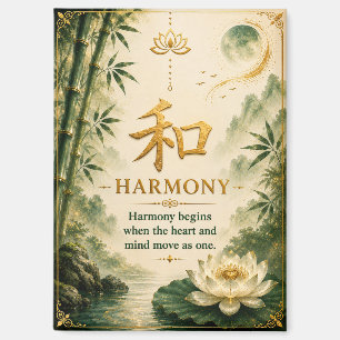 Harmonie (和) chinesischer Zeichenmagnet Magnet