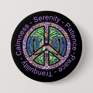 Harmonie, Balance, Einssein-Friedenssymbol Button