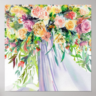 Harmonie blühen, Bridal Cascading Bouquet 1, Poster