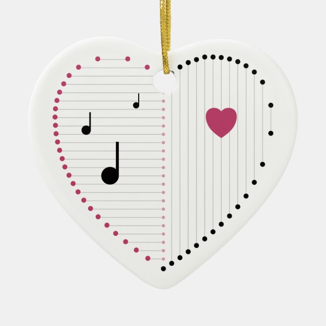 Harmonie der Liebe Keramik Ornament (Vorne)