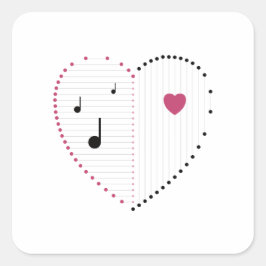 Harmonie der Liebe Quadratischer Aufkleber
