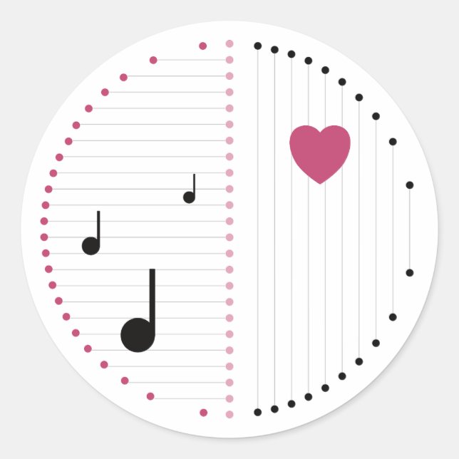 Harmonie der Liebe Runder Aufkleber (Vorderseite)