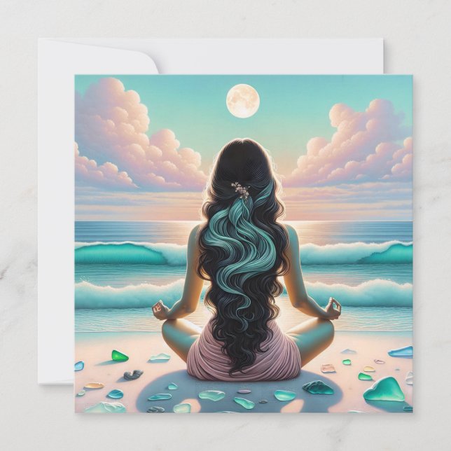 Harmonie der Meditation am Strand (Vorderseite)